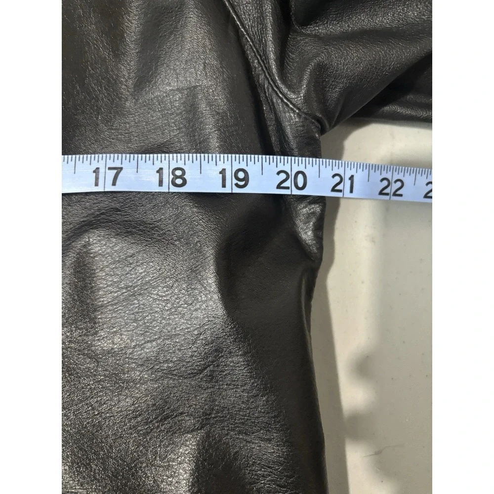 Wilsons Leather Women's L Paisley Lined Black Zip Up Jacket Coat